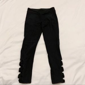 girls black leggings